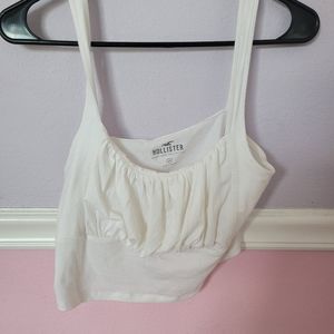 HOLLISTER white colored ruched cami